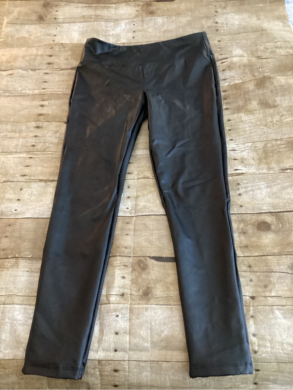 KENDALL + KYLIE Women's Black Faux Leather Leggings
